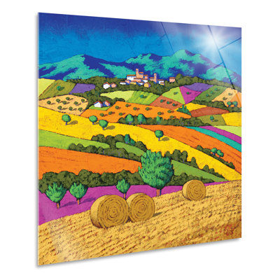 Green Mountains with Fields 1 Piece Painting