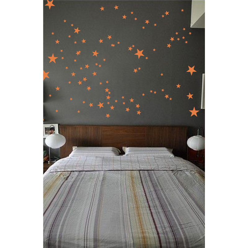 Adhésif décoratif étoiles, Kaki, H 24 po x l 27 po x P 0,01 po