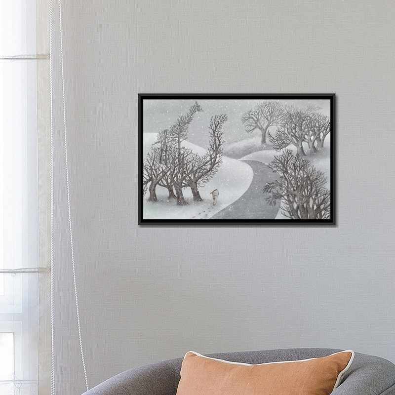 « figures from the night gardner : winter park », impression sur toile tendue, H 26 po x l 40 po x P 1,5 po, Toile tendue