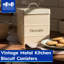 Harbour Housewares -  Vintage Metal Kitchen Canisters Set-1344050310