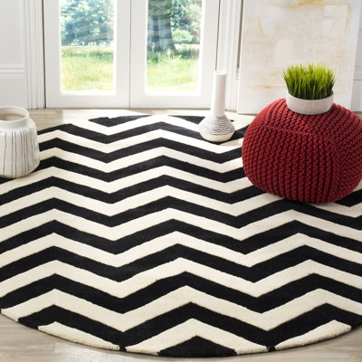 Hidevale Chevron Wool Hand Woven Area Rug