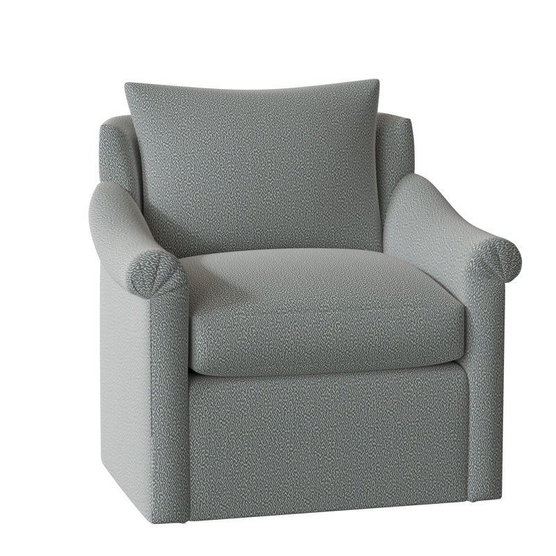 Drake Swivel Armchair, Maya Cyan