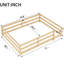 Lit double pleine grandeur en chêne, structure en pin, sans sommier, garde-corps de clôture, confortable, stable et multifonctionnel, couleur chêne, construction, assemblage rapide-130522735-130522737