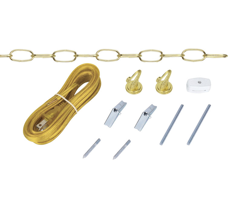 Swag Light, Polished Brass