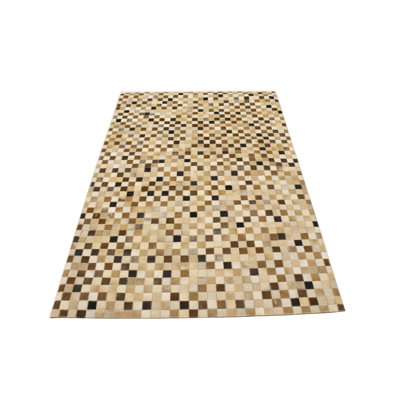 Performance Cowhide Geometric Indoor Rug
