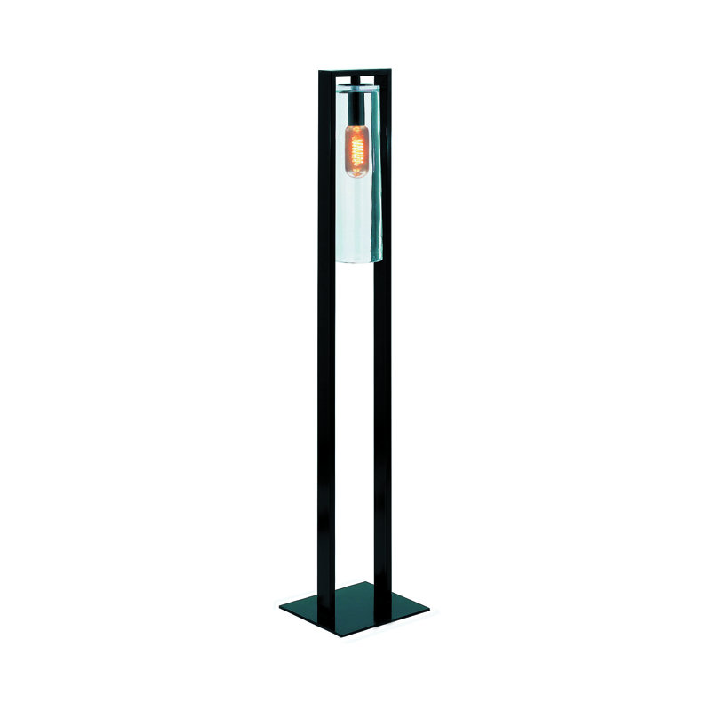 Dome Floor Lamp, Black, Clear