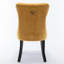 Chaise rembourrée capitonnée en velours de bois massif