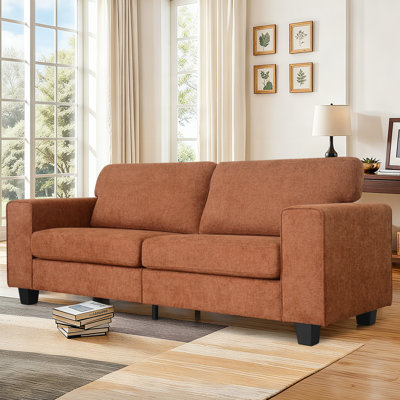 Lesley Upholstered Sofa, Rust