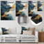 Gold And Green Abstract Marble Waterfall IV - Abstract Metal Wall Art-1626137217