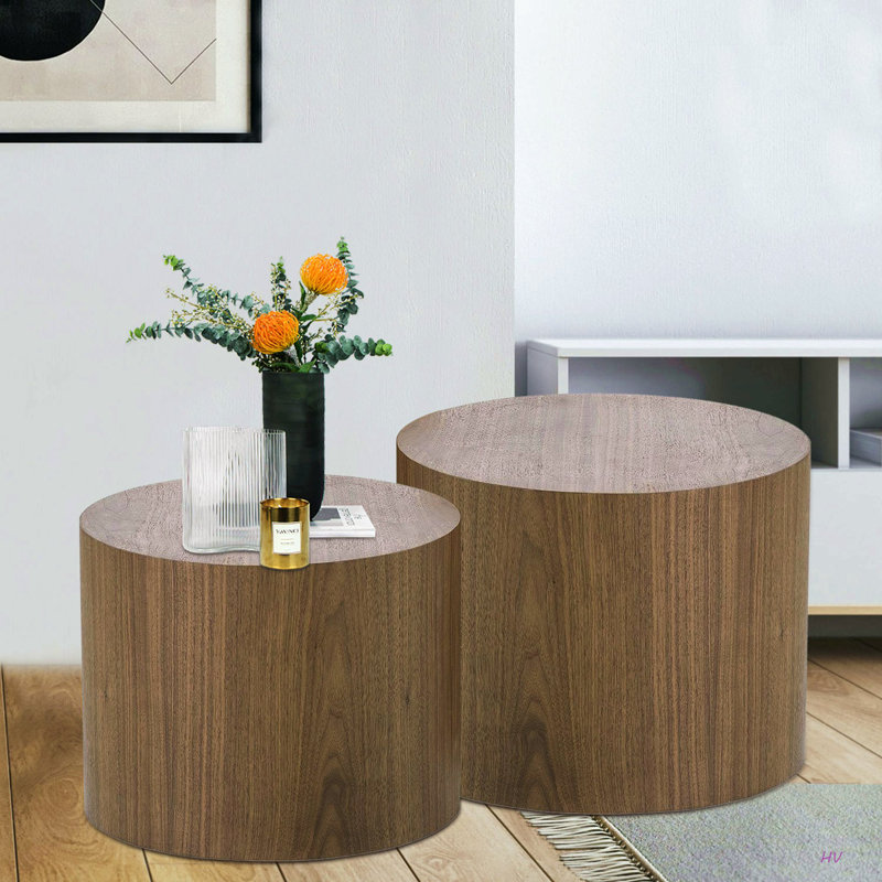 MDF With Ash/Oak/ Veneer Sidetable/Coffee Table/End Table/Ottoman, Natural/Brown