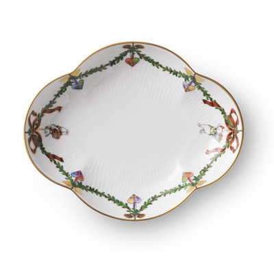 Star Fluted Christmas Small Dish 7"