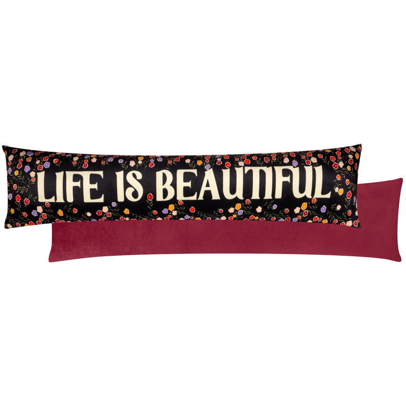La Vida Life Is Beautiful Abstract Polyester Draught