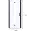 Portes de douche pliantes demi-cadre en noir mat avec verre transparent l 34 à 35 3/8 po x H 72 po
