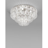 Ecos Ceiling Lamp 90 Crystal Striped Glass Matt Bronze 2 E26 Ul