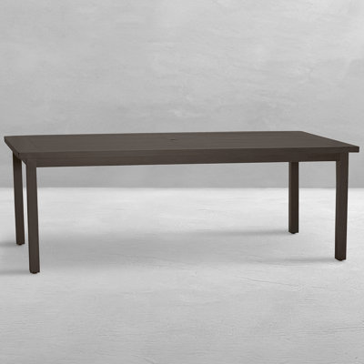 Club Aluminum Rectangular Dining Table - Mahogany