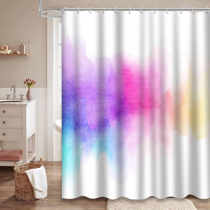 Rideau de douche transparent transparent, rideaux de douche pour la salle de bain avec 12 crochets, 72" L x 78" W