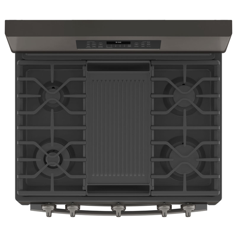 GE Profile™ 30" Sealed Burners Double Oven, Black