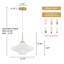 Luminaire suspendu 14 po Mid-Century