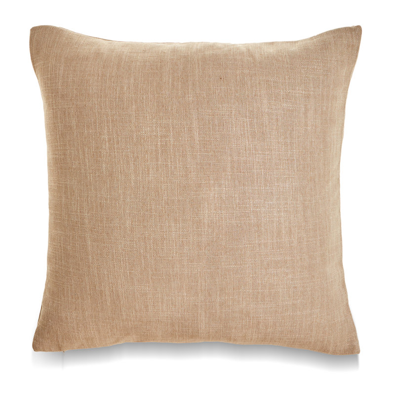 Seattle Solid Pillow Cover Only, Beige, Pillow Cover Only - No Insert