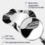 «Black White White Whirling Joy» - Spirale abstraite décorative en métal - Miroir mural moderne et irrégulier-107246424