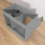 Armoire de meuble-lavabo autoportant de 36 po x P 21,5 po x H 33,5 po avec 2 portes et 2 tiroirs gris 