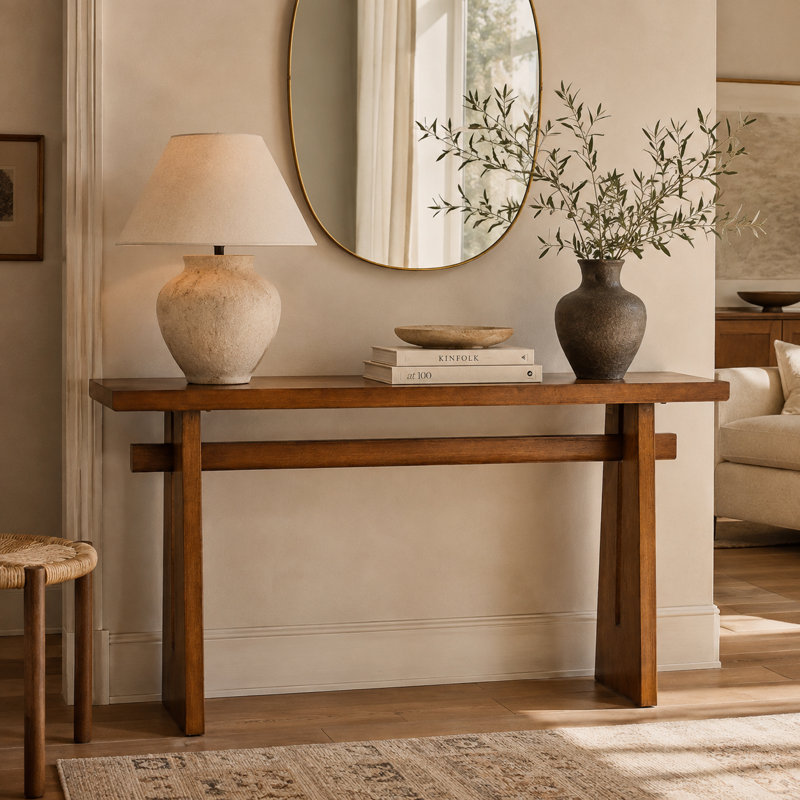 55 Inch Narrow Console Table for Entryway and Behind Sofa
