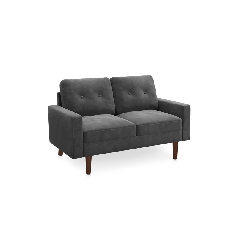 Madian Velvet Sofa, Gray Velvet, 32.7" H x 70" W x 30" D