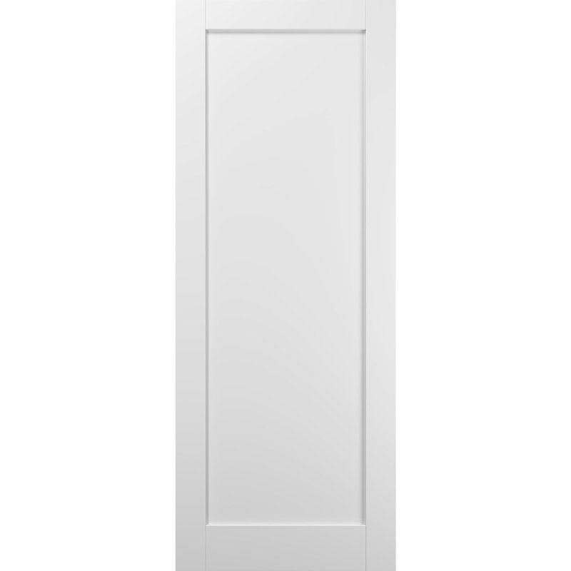 Dalle de porte standard en bois manufacturé Quadro, 42 po x 96 po, Blanc