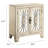 Antique White Console Table With Mirrored Doors