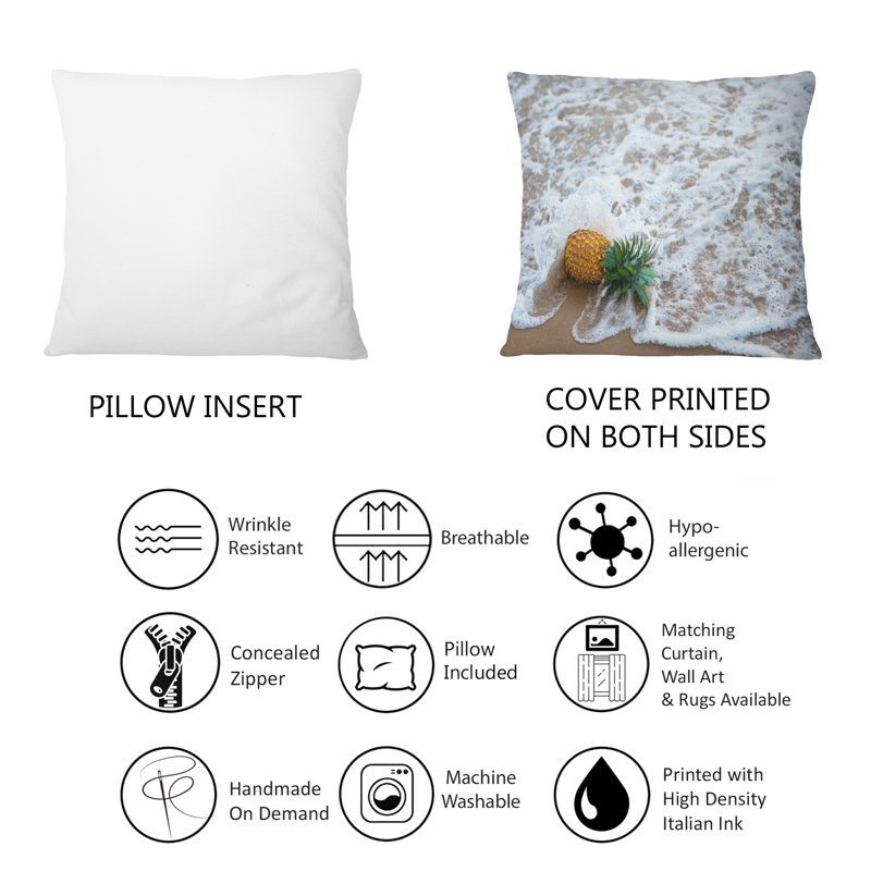Coussin Pineapple Fallen By Ocean Wave