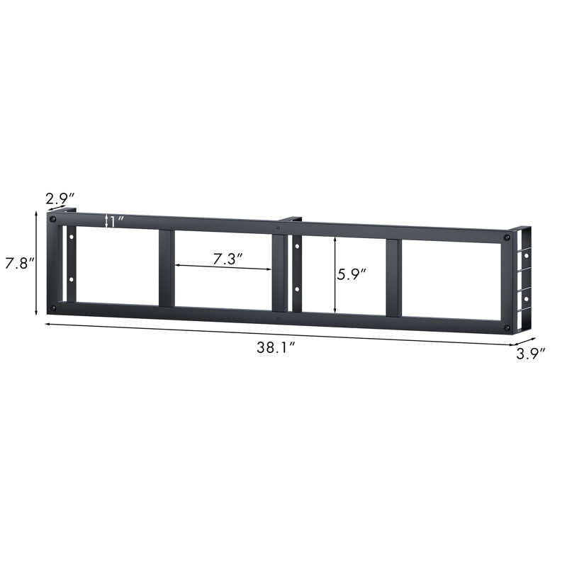 Wall Mounted CD Storage Rack with LED Light Strip and Hooks, Metal Media Storage Organizer for Living Room, Bedroom, Office
