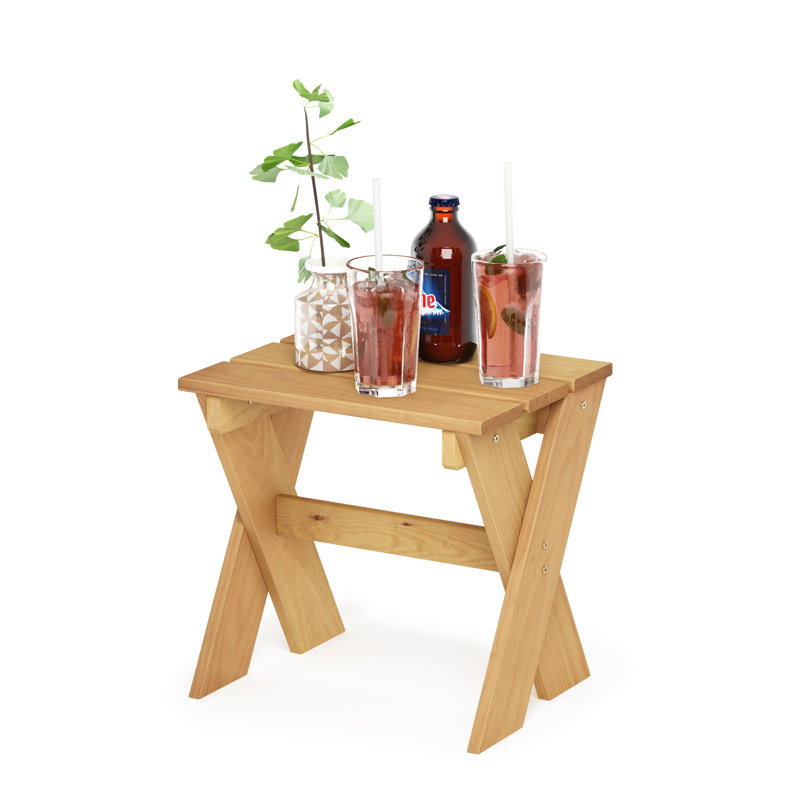 Table d'appoint en bois Ermont, Naturel clair