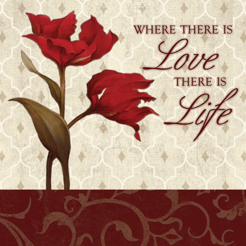 Love Life Traditional Spice - Wrapped Canvas Print, 30cm H x 30cm W x 3.8cm D