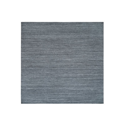 Tapis carré gris en laine naturel tissé à la main 12 pi x 12 pi de style moderne Strike