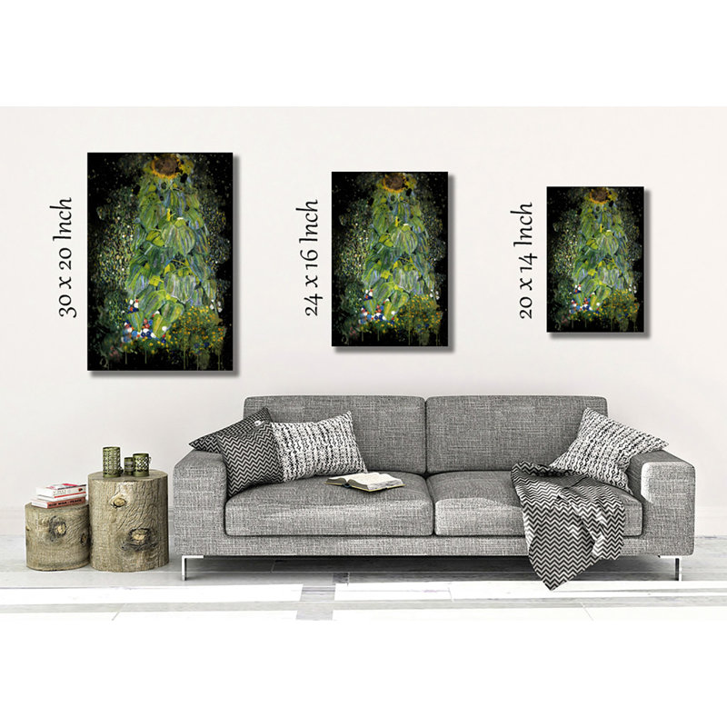 The Sunflower by Gustav Klimt - Wrapped Canvas, 60cm H x 40cm W