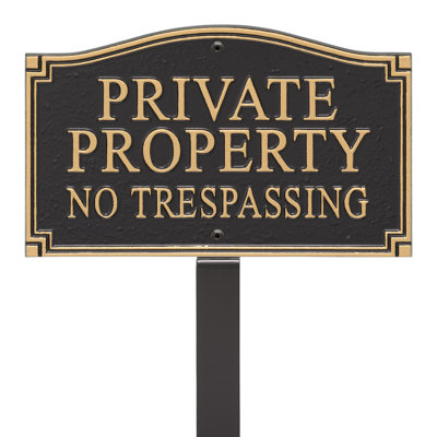 Private Property No Trespassing Garden Sign