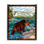 Grizzly Bear Stained Glass Window Panel