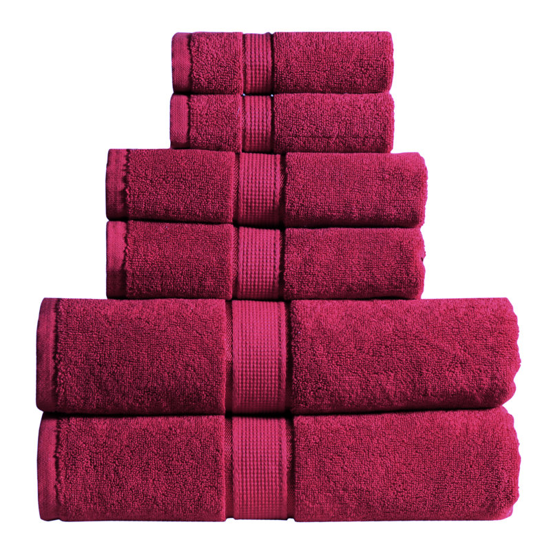 Ensemble de serviettes 6 pièces Iasos, Rouge rubis