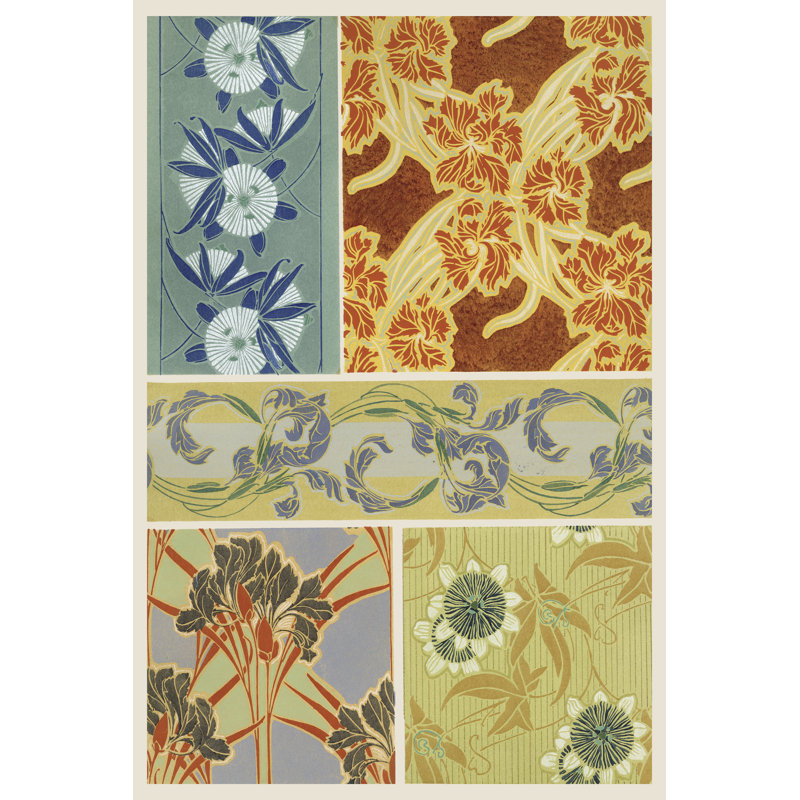 Art Deco Florals IX by Baxter Mill Archive - Wrapped Canvas Print, 122cm H x 81cm W