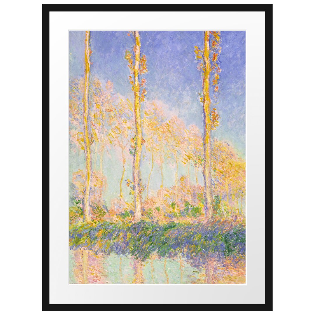 Gerahmter Kunstdruck Poplars von Claude Monet