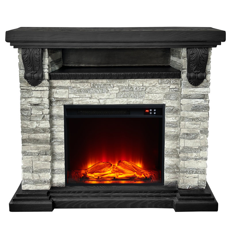 45" Electric Fireplace, Gray