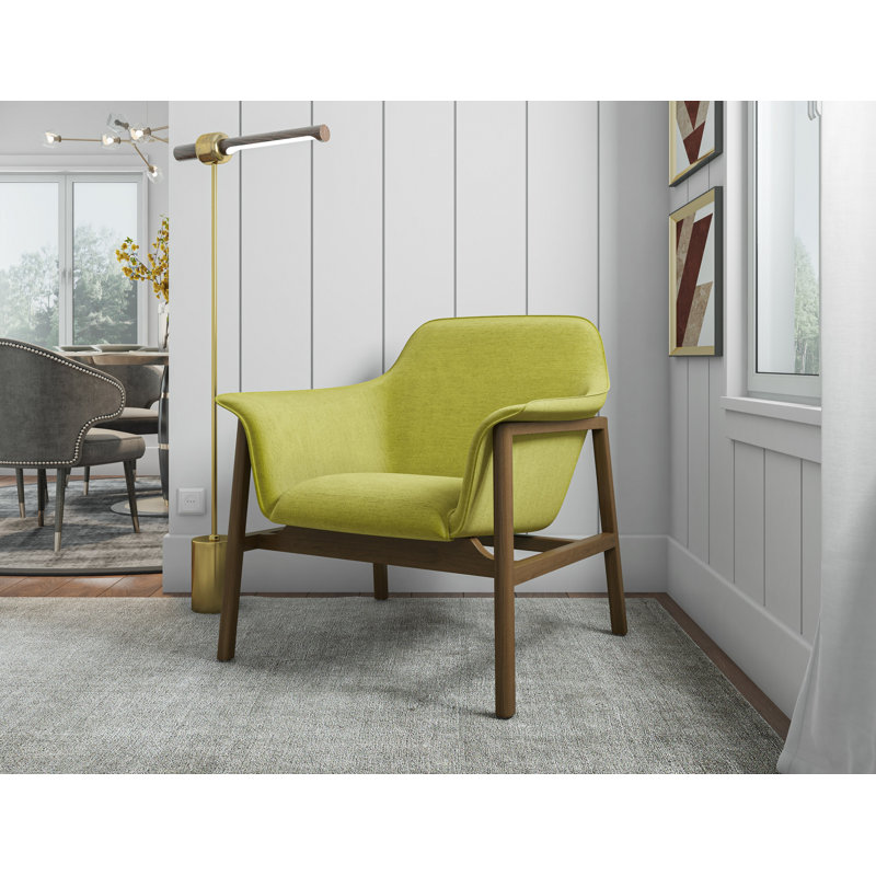 Fauteuil d'appoint Miller, Mélange de lin vert