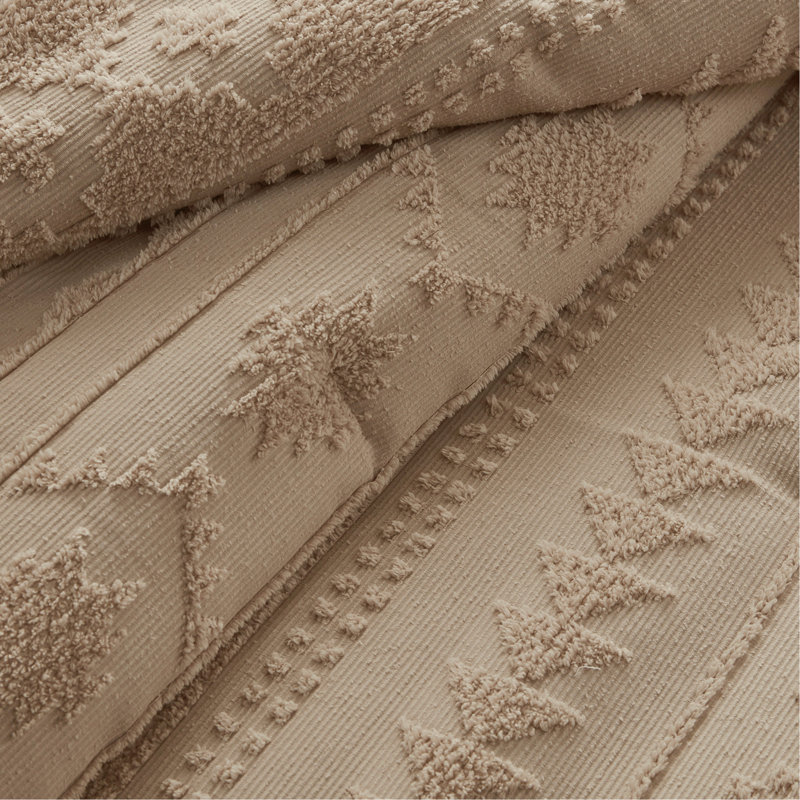 Ensemble d'édredon surdimensionné en chenille 3 pièces, Édredon double et 2 taies décoratives