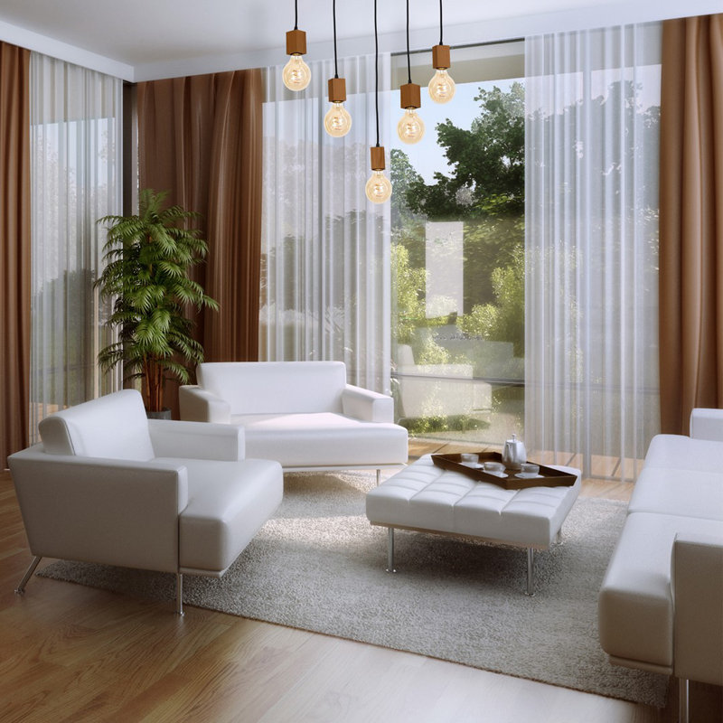 Jack 5 - Light Brown Kitchen Island Pendant