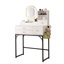 Bureau de coiffeuse avec miroir éclairé et prise de courant, coiffeuse de maquillage avec tiroirs et armoire, support en fer robuste, coiffeuse