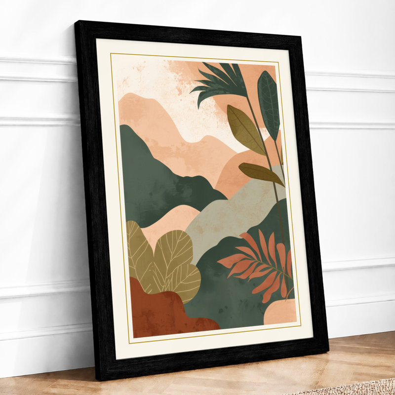 Layered Forms Botanical - Print, A2 - 59.4 x 42.0 cm, Black