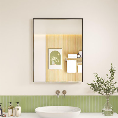 Miroir en aluminium à angle droit encadré pour une décoration intérieure élégante