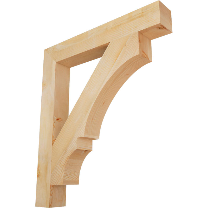 Support de bloc Balboa, L 6 po x P 42 po x H 48 po, Sapin Douglas scié brut