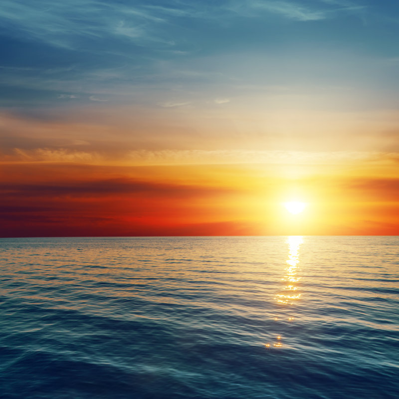 Sunset Over Darken Sea by Mycola - Wrapped Canvas Print, 51cm H x 51cm W x 3.8cm D