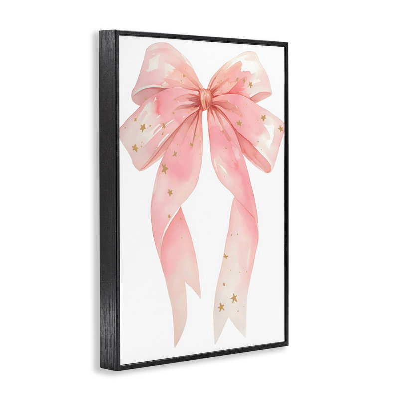 Estampe rose avec des étoiles dorées, estampe numérique, design by Creative Studio, H 18 po x l 12 po